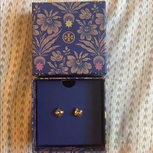 Tory Burch gold stud earrings 100% authentic